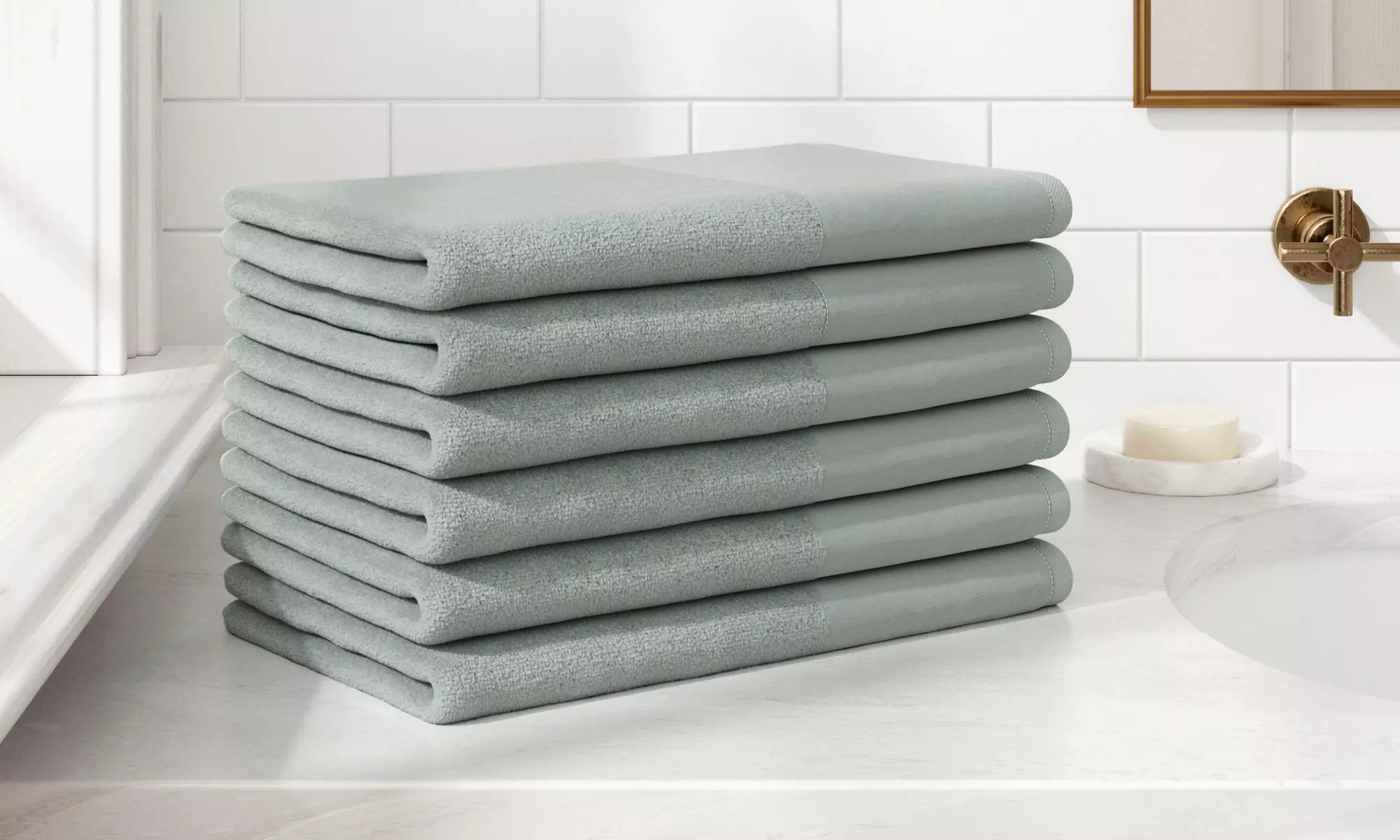 Ultra-Soft Cotton Linen-Like Border Towels