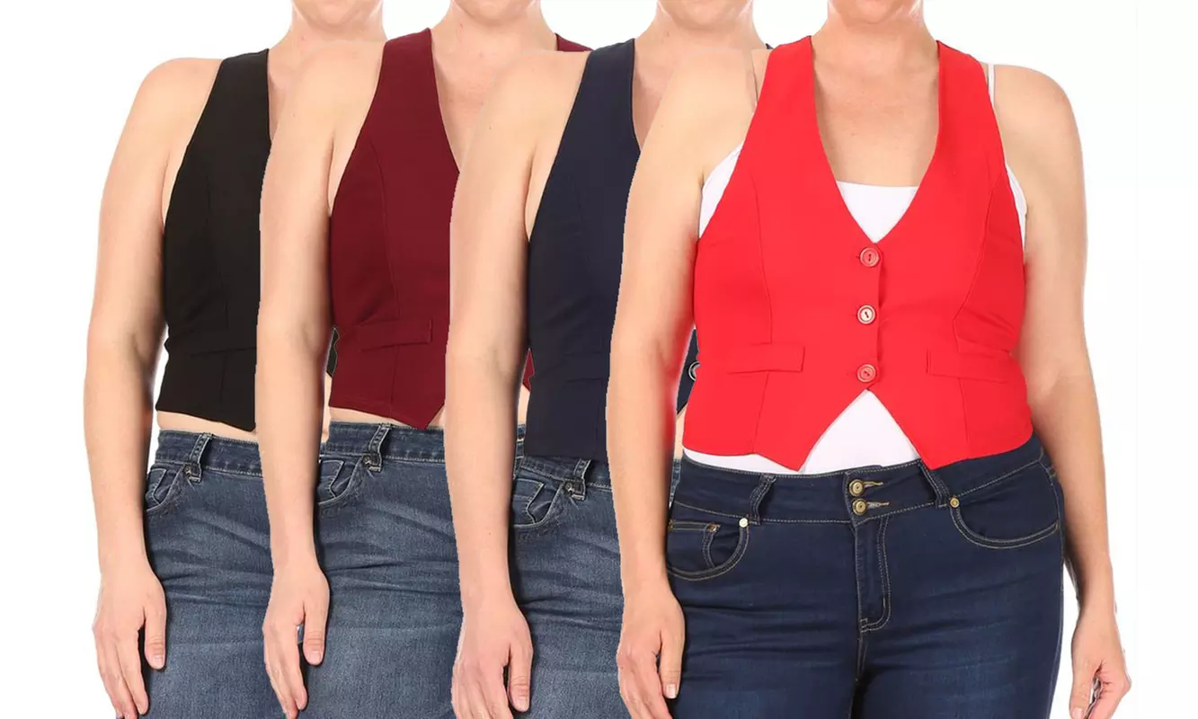 MOA Collection Women's Casual Plus Size Racerback Vest Top - Primary Image