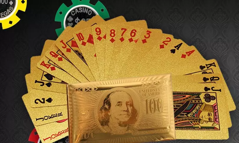 Gold Foil Playing Cards - Primary Image