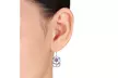 Orchid Jewelry Sterling Silver 0.74 Ctw Amethyst Floral Earrings - Second Medium