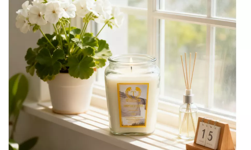 Six-Piece Toccata Aroma Scented Candles in 18oz Diamond Jars