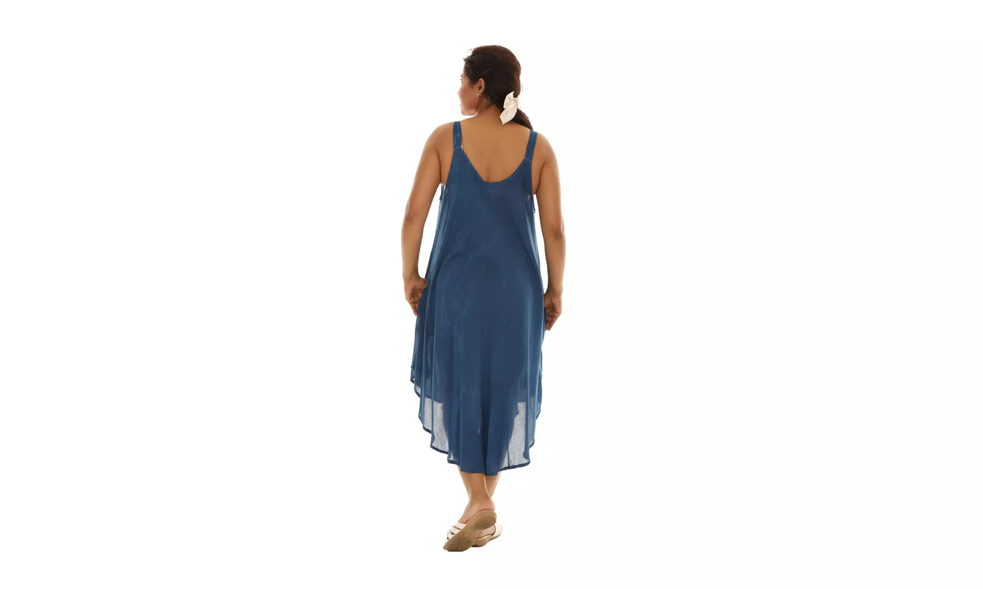 Brush Paint Skinny Strap Sleeveless Dress