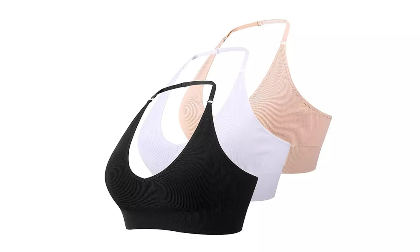 Pack of Three Women's Wireless Push Up Padded Bra