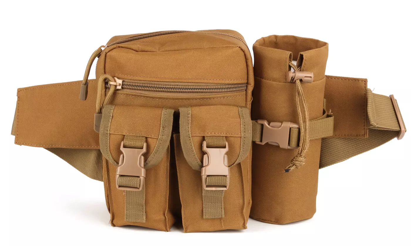 Military Waist Bag Hiking Travel Fanny Pack with Adjustable Strap