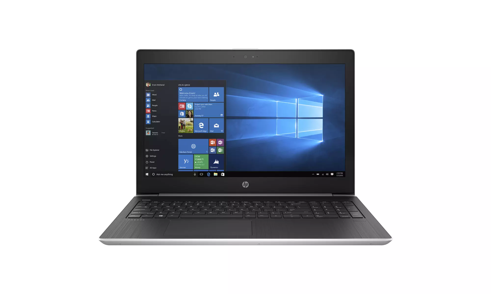 HP Probook 450 G5 15.6" Laptop Intel i3 2.4GHz 4GB 128GB SSD W10P - Refurbished - Primary Image
