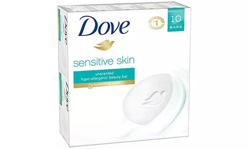 Dove Beauty Bar, Sensitive Skin, 10 Count - Primary Image