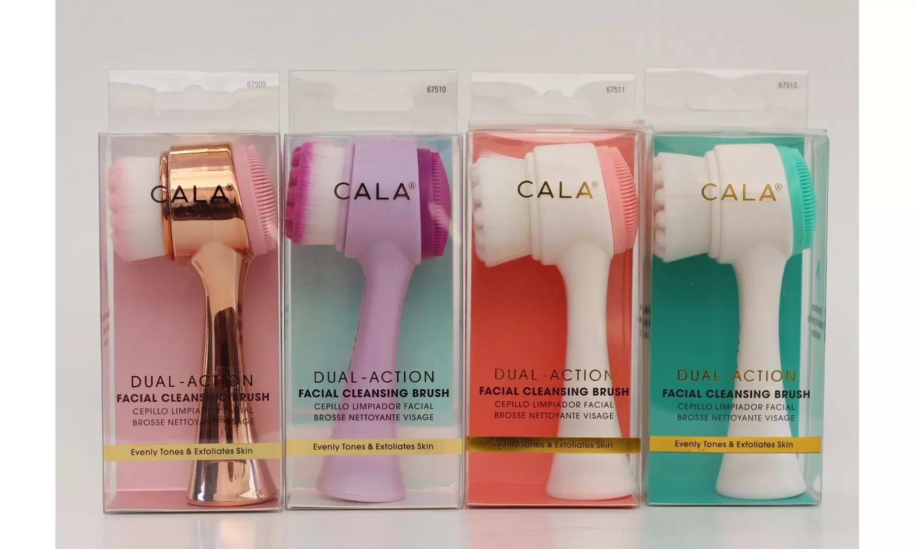 CALA Dual Action Facial Cleansing Brush Dead Skin Removal Exfoliator Deep Clean - Primary Image