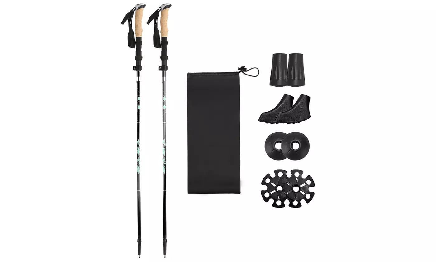 LakeForest Pack of Two Aluminum Adjustable Trekking Poles