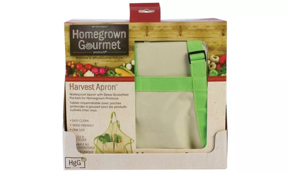 Architec HAG Homegrown Gourmet Harvest Apron, Cotton, Tan & Green - Primary Image