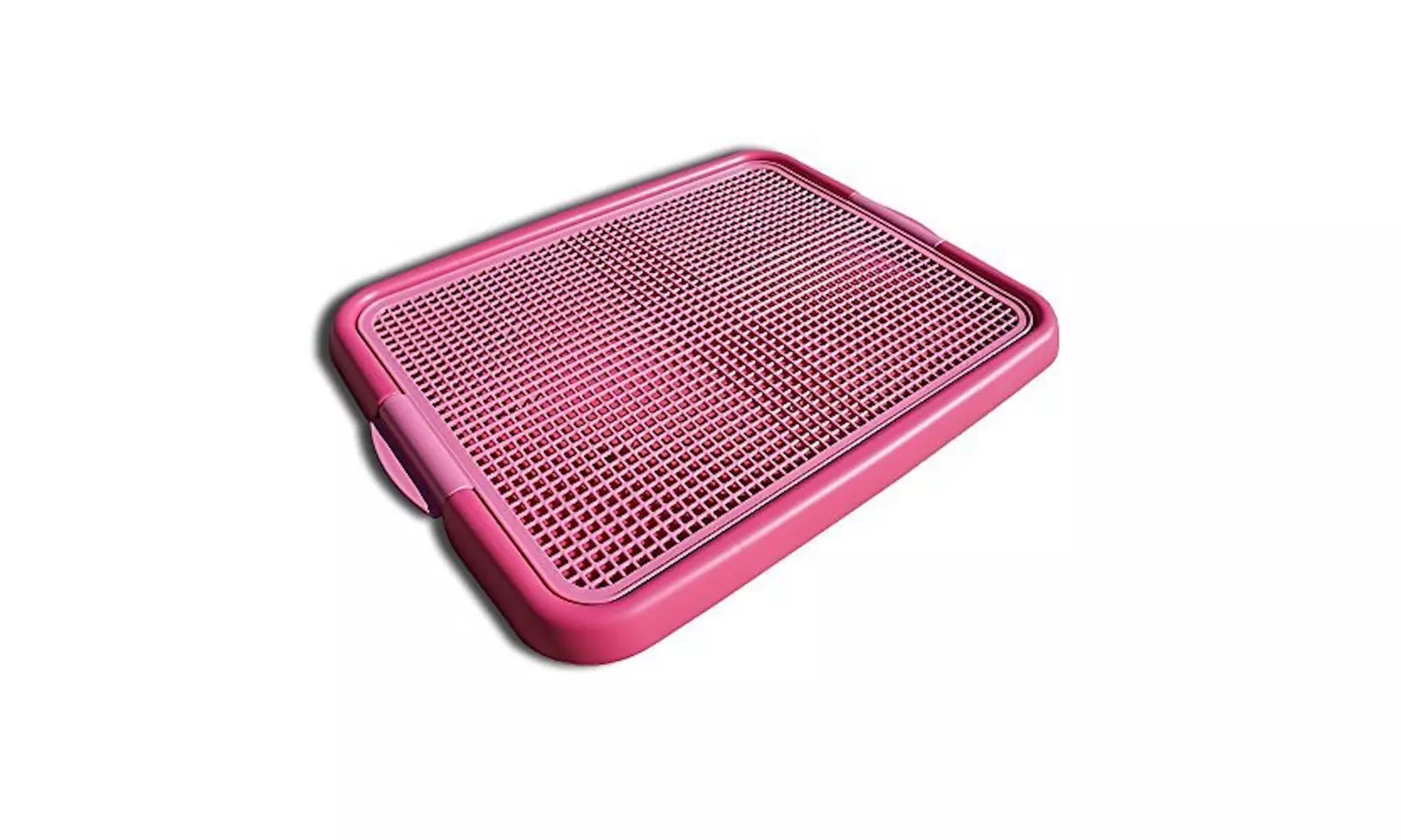 Alpha Dog Series - Pet Dog Potty Indoor Training Toilet Pad Holder Tray (Pink) - Primary Image