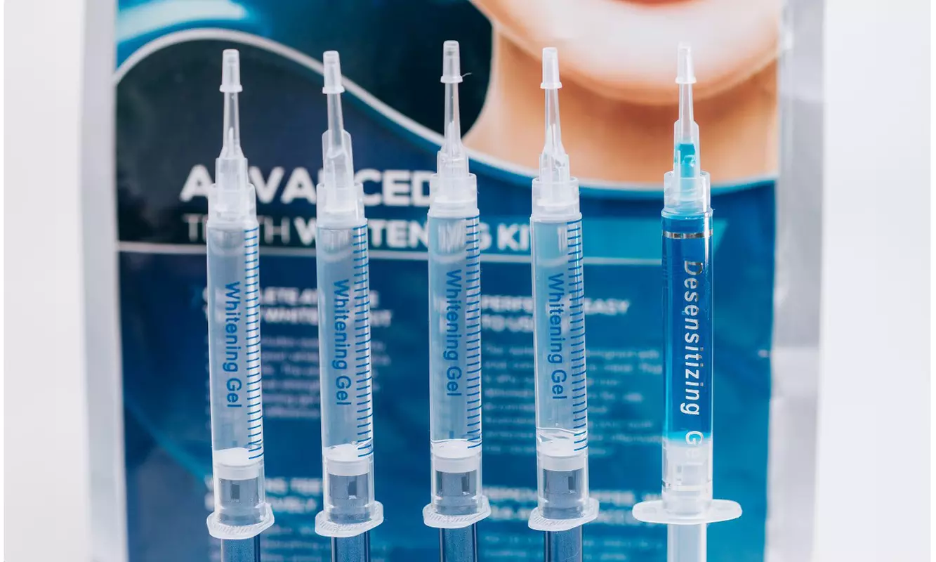 Professional 3D Teeth Whitening Kit w Remineralization Gel: 1 & 2 pack