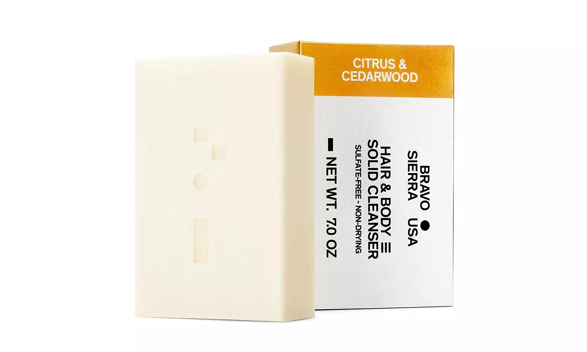 Body and Hair Mens Soap Bar by Bravo Sierra One Shampoo & Soap for Men's Face - Primary Image