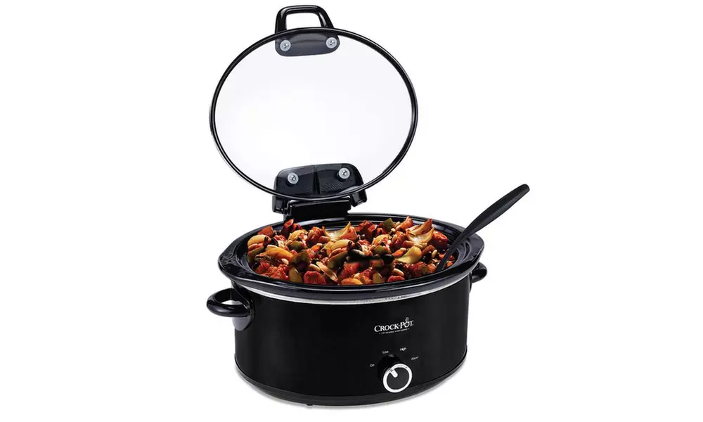 Crock-Pot 6-Qt. Hinged-Lid Oval Slow Cooker - Primary Image