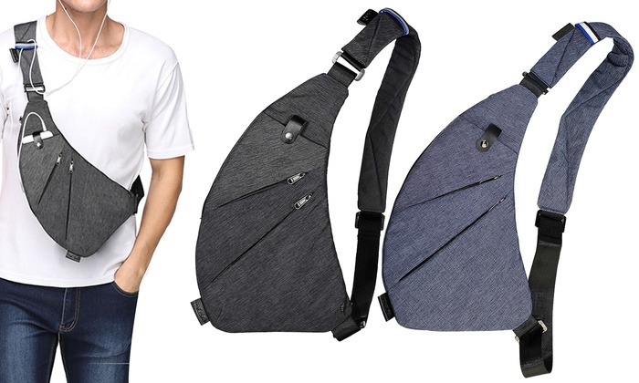 anti theft travel sling bag