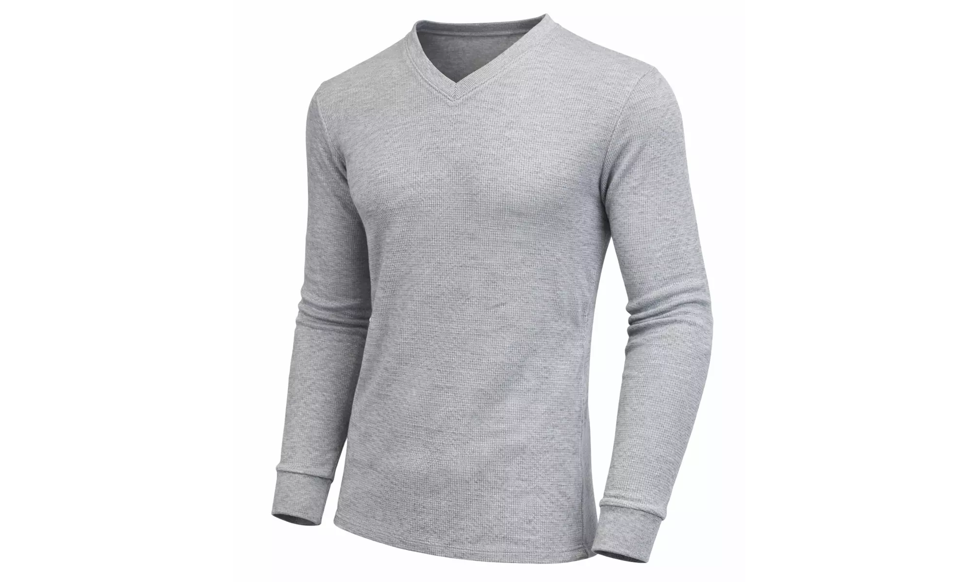 3-Pack Men's Long Sleeve Waffle-Knit V-Neck Thermal Shirts
