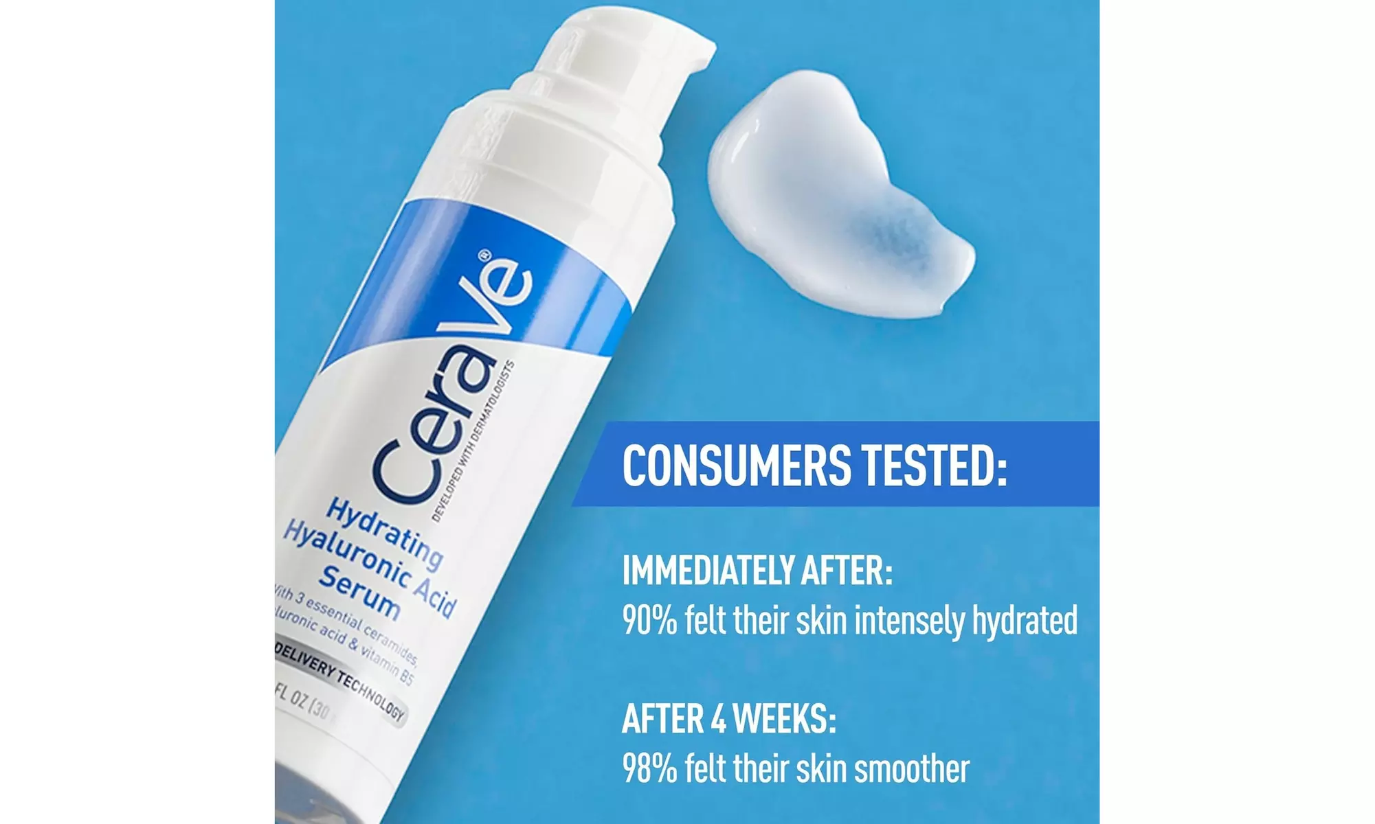 Cerave Hyaluronic Acid Serum for Face with Vitamin B5 1 Oz