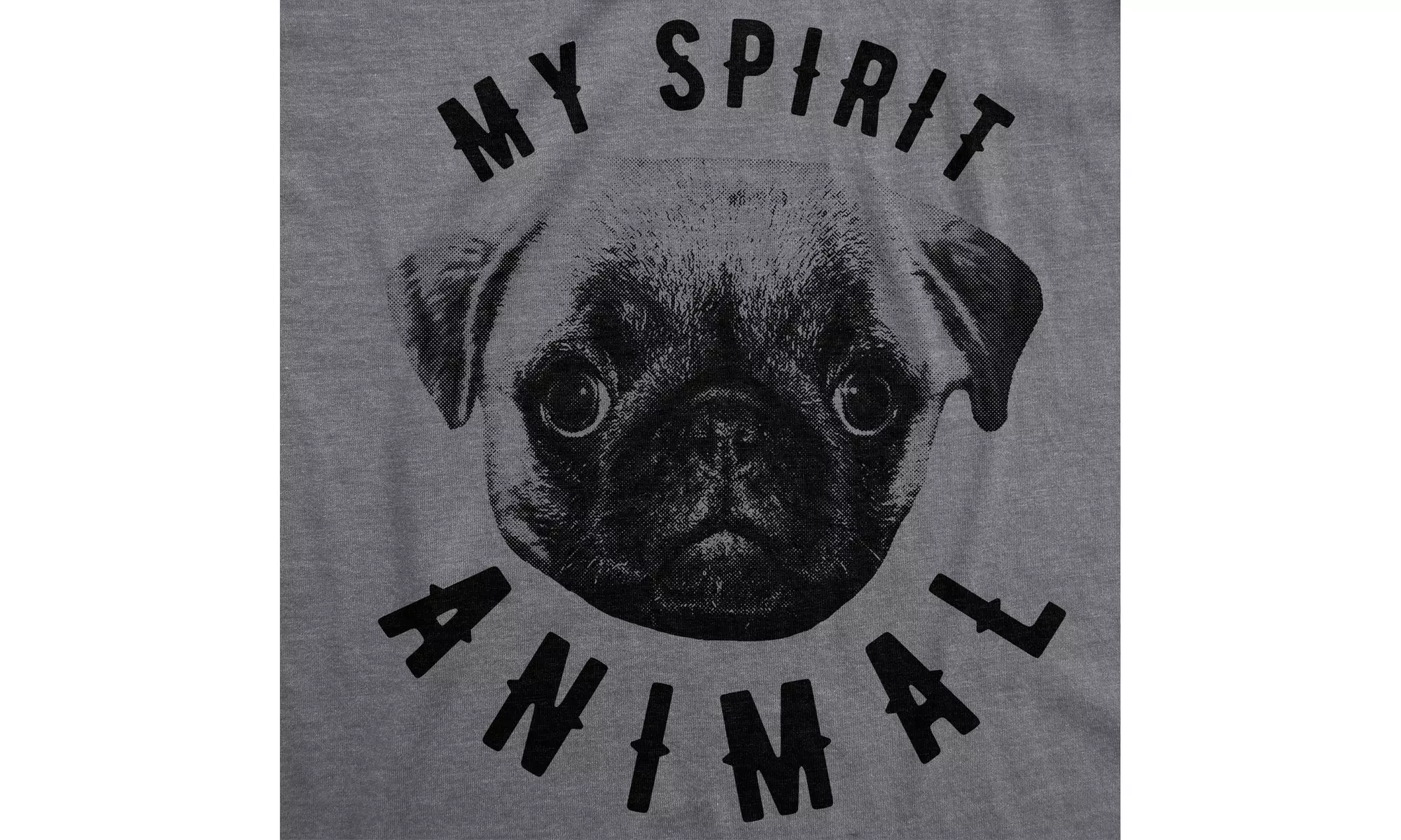 Mens My Spirit Animal is a Pug T Shirt Funny Dog Shirt Nerdy Mom Tee - Second Medium