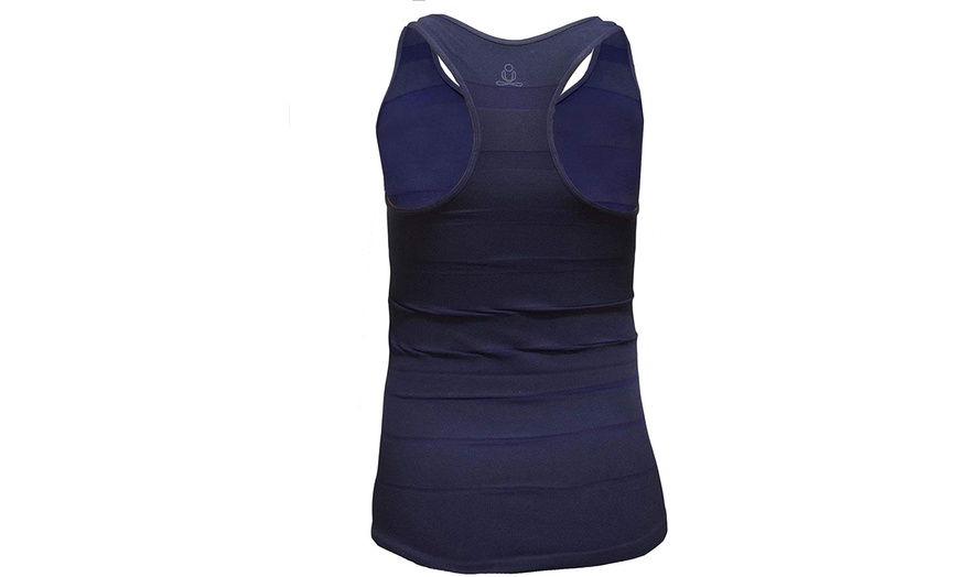 Image 2: Phat Buddha Navy Blue York Racerback Tank