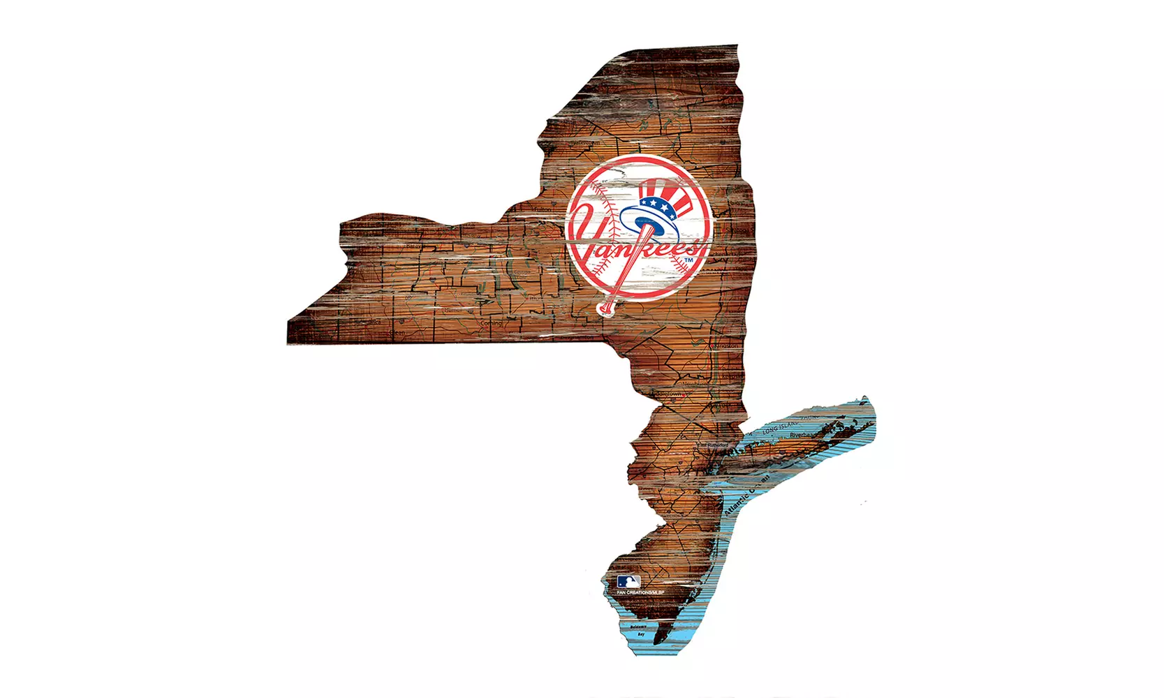 Fan Creations  MLB 12 inch Roadmap State Sign - Second Medium