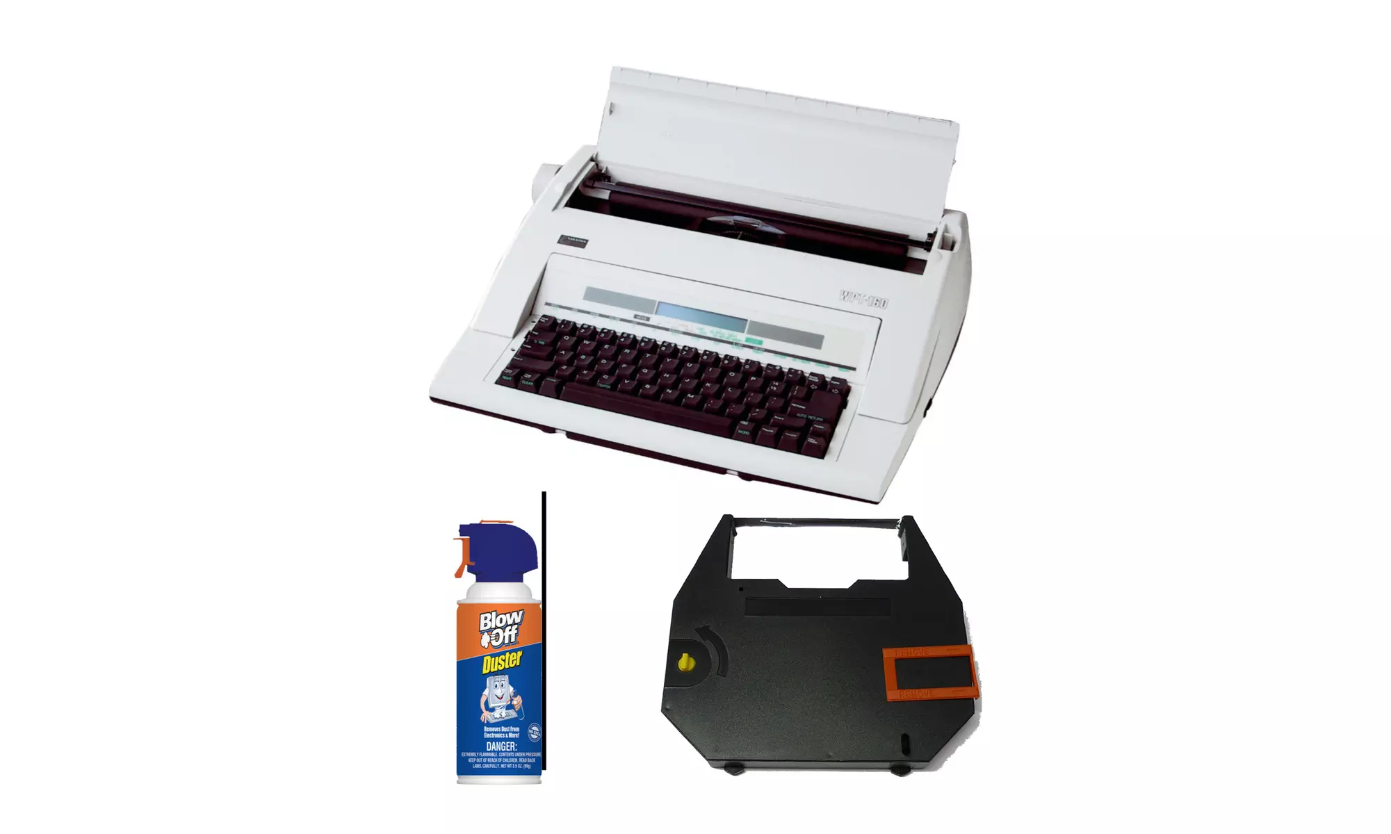 Nakajima WPT-160 Electronic Portable Typewriter with Correct Film Ribbon Bundle - Primary Image