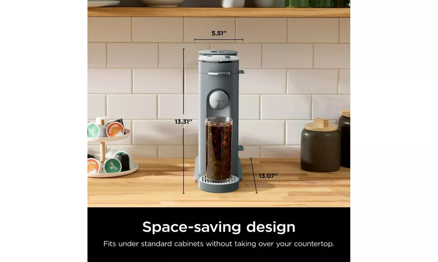 Refurbished Ninja PB040 Pods & Grounds Coffee Maker, 4 Brew Styles