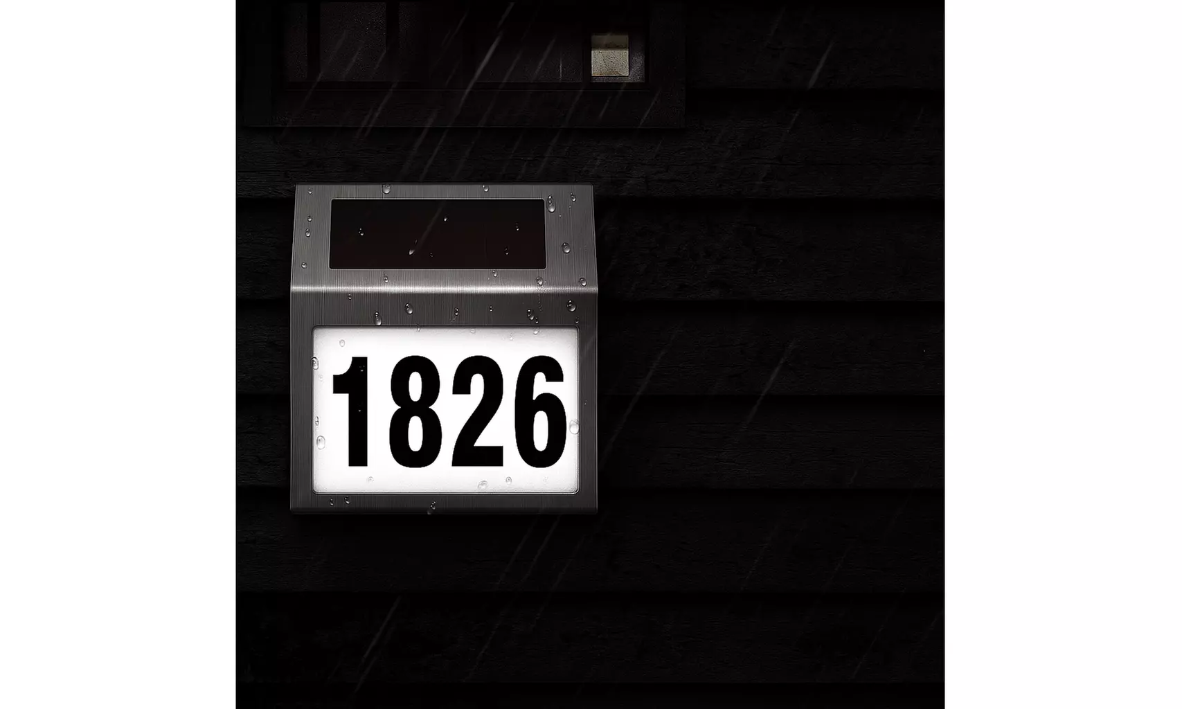 Solar LED House Address Sign with Custom Numbers