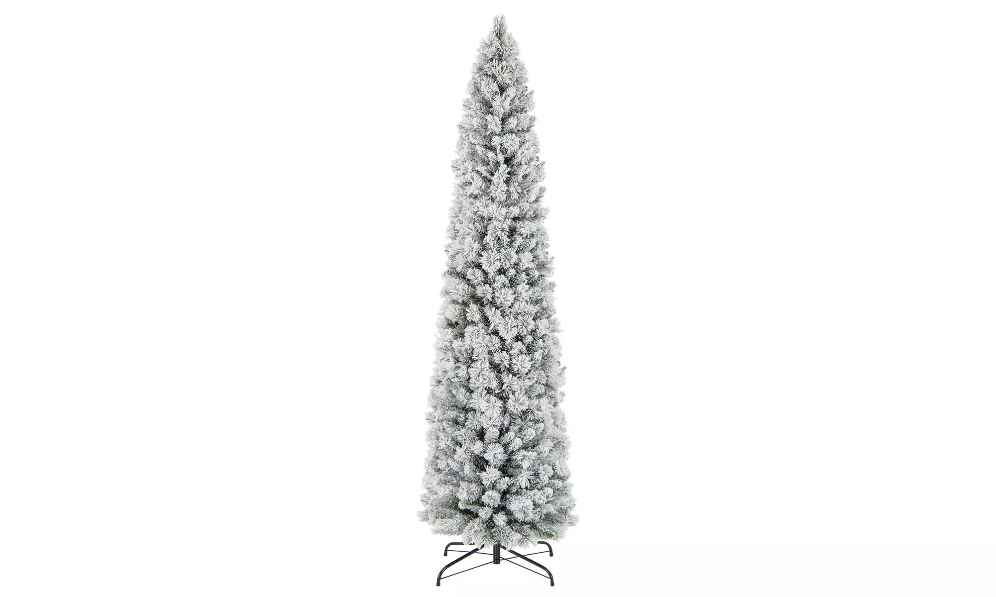 Costway 4.5/6/7 FT Pre-Lit Slim Christmas Tree Flocked w/ Pine Needles & Lights