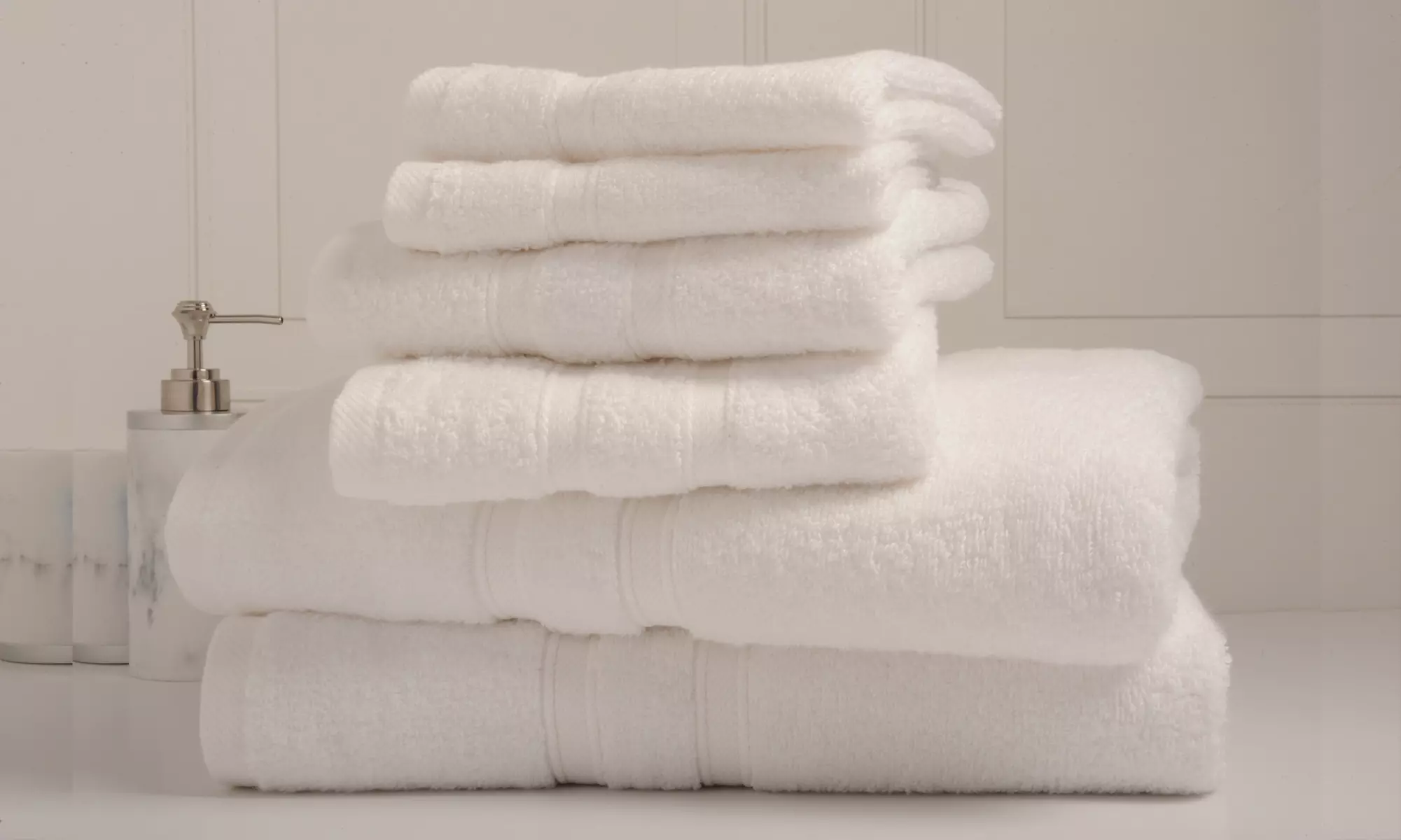 Bibb Home 6-Piece Zero Twist Egyptian Cotton Towel Set