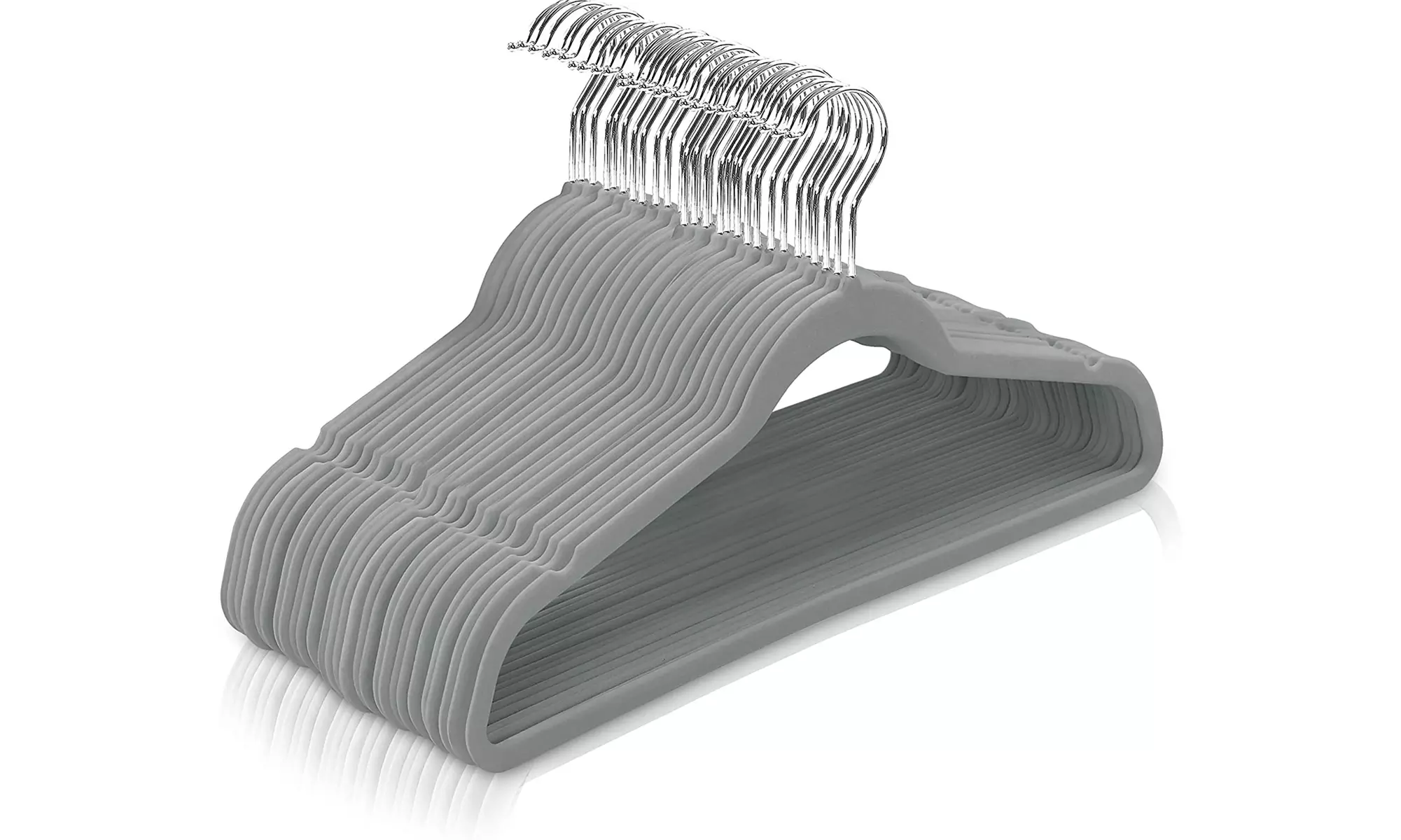 Heritage Houseware Flocked Velvet Suit Hanger, (Pack of 25), Grey - Primary Image