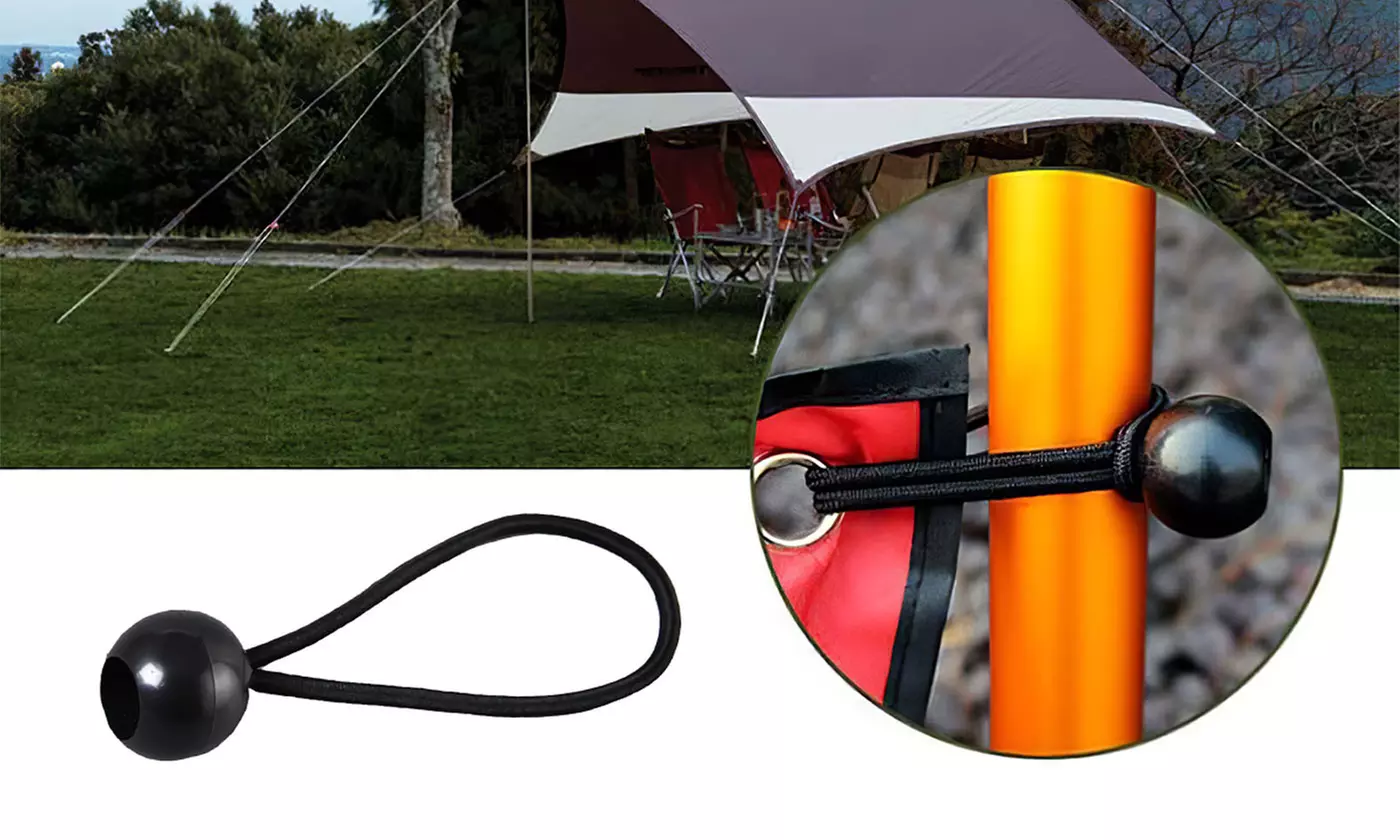 10PCS/Set Tent Elastic Bungees Ball Fixing Tie Rope Tent Binding Fixing Tool