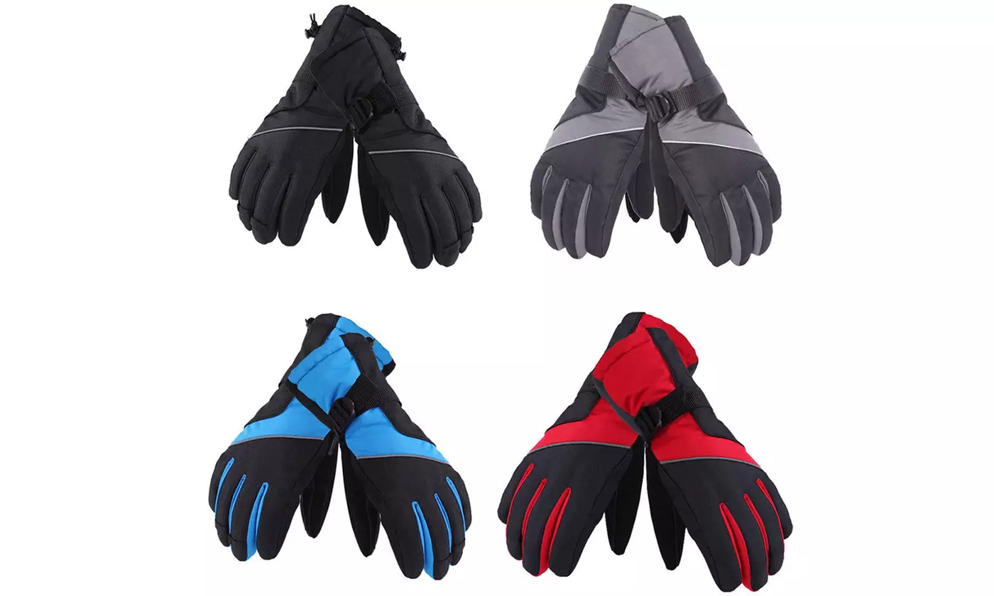 Men Waterproof Winter Ski Snowboard Gloves for Skiing Snowboad Shoveling Outdoor