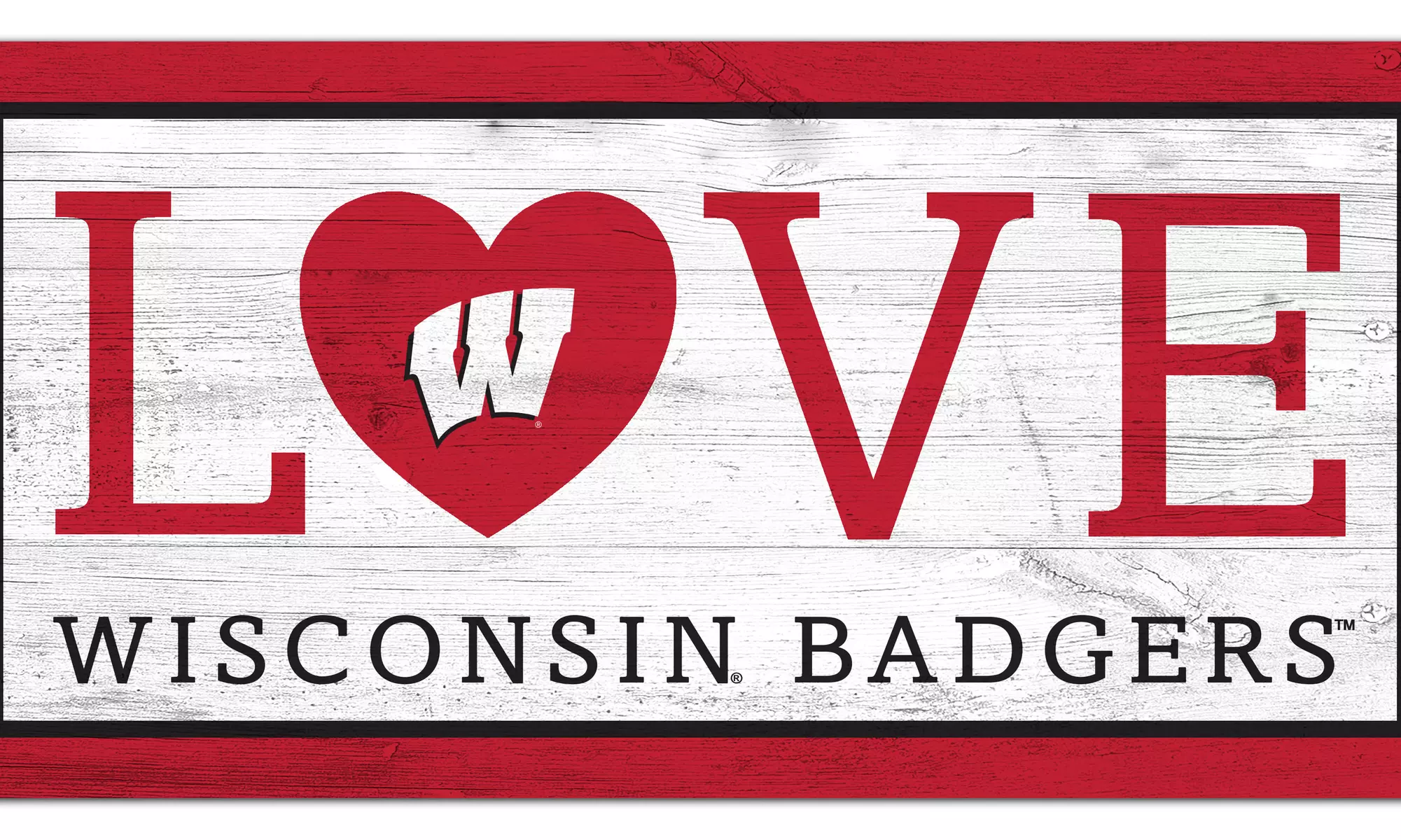 Fan Creations NCAA 6"x12" Heart Love Sign  - Second Medium