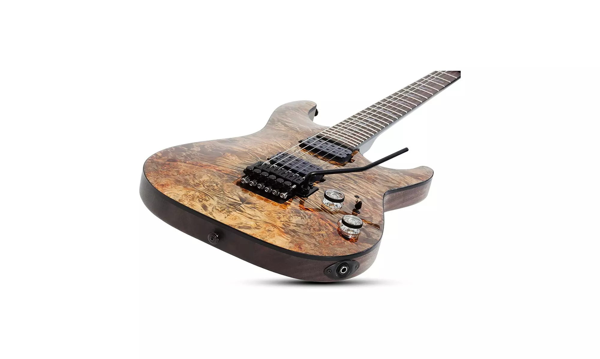 Schecter Omen Elite-6 FR Electric Guitar (Black Charcoal) with Hard Shell Case - Second Medium