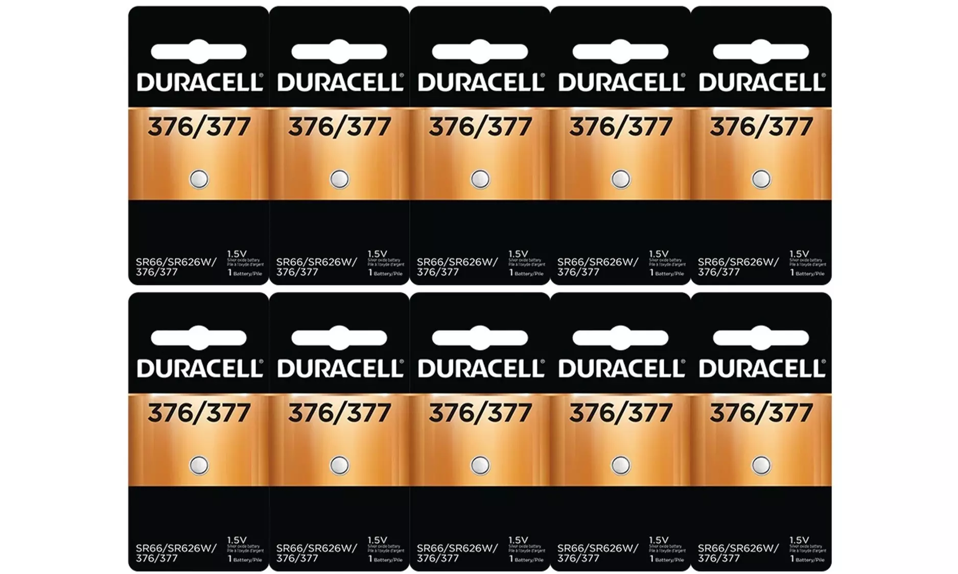 Duracell 376 377 SR626SW  Button Cell Watch Batteries - 10 or 12 Pack
