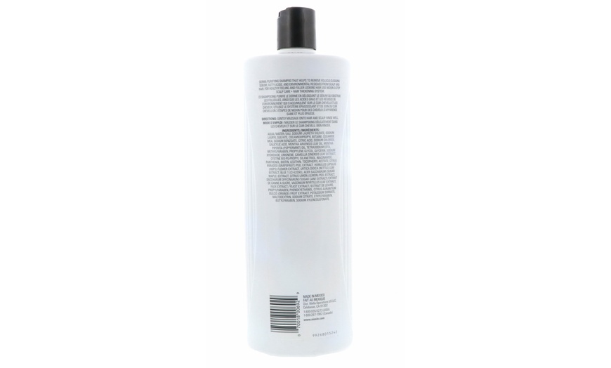 Image 17: Nioxin Cleanser Shampoo and Scalp Therapy Conditioner Liter 33.8 oz Set Combo