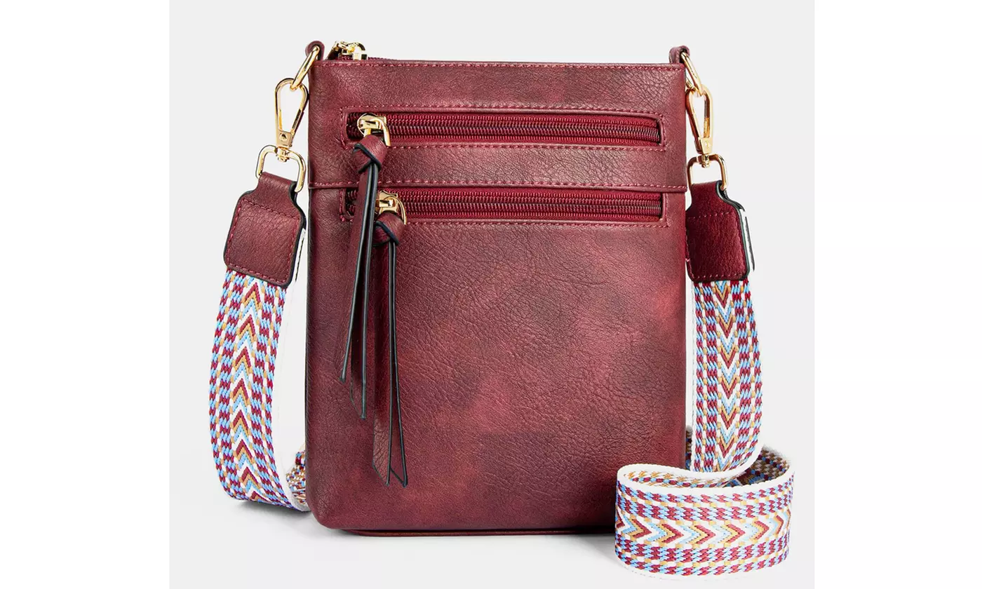 Small PU Leather Crossbody Bag for Women 