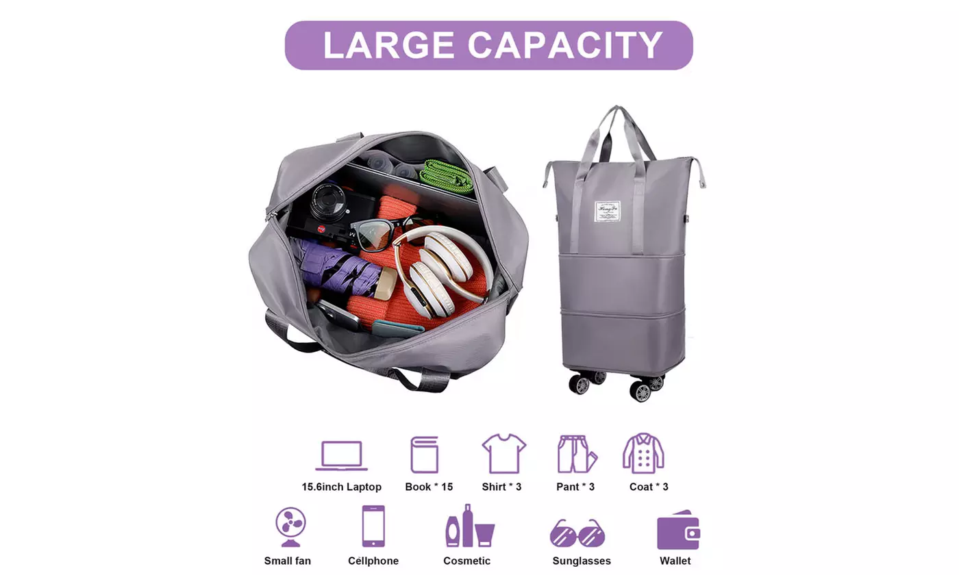 Multi-Functional Duffel Bag Lightweight Expandable Travel Bag With Wheels