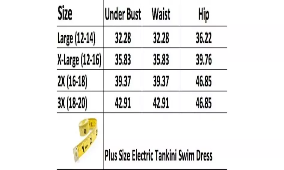 Plus Size Zig Zag Print Tankini Swimsuit Dress - Second Medium