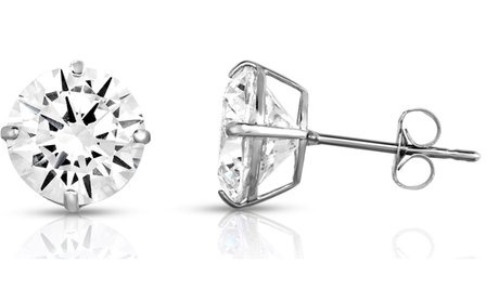 4.00 CTTW Swarovski Elements Crystal Round Cut Studs