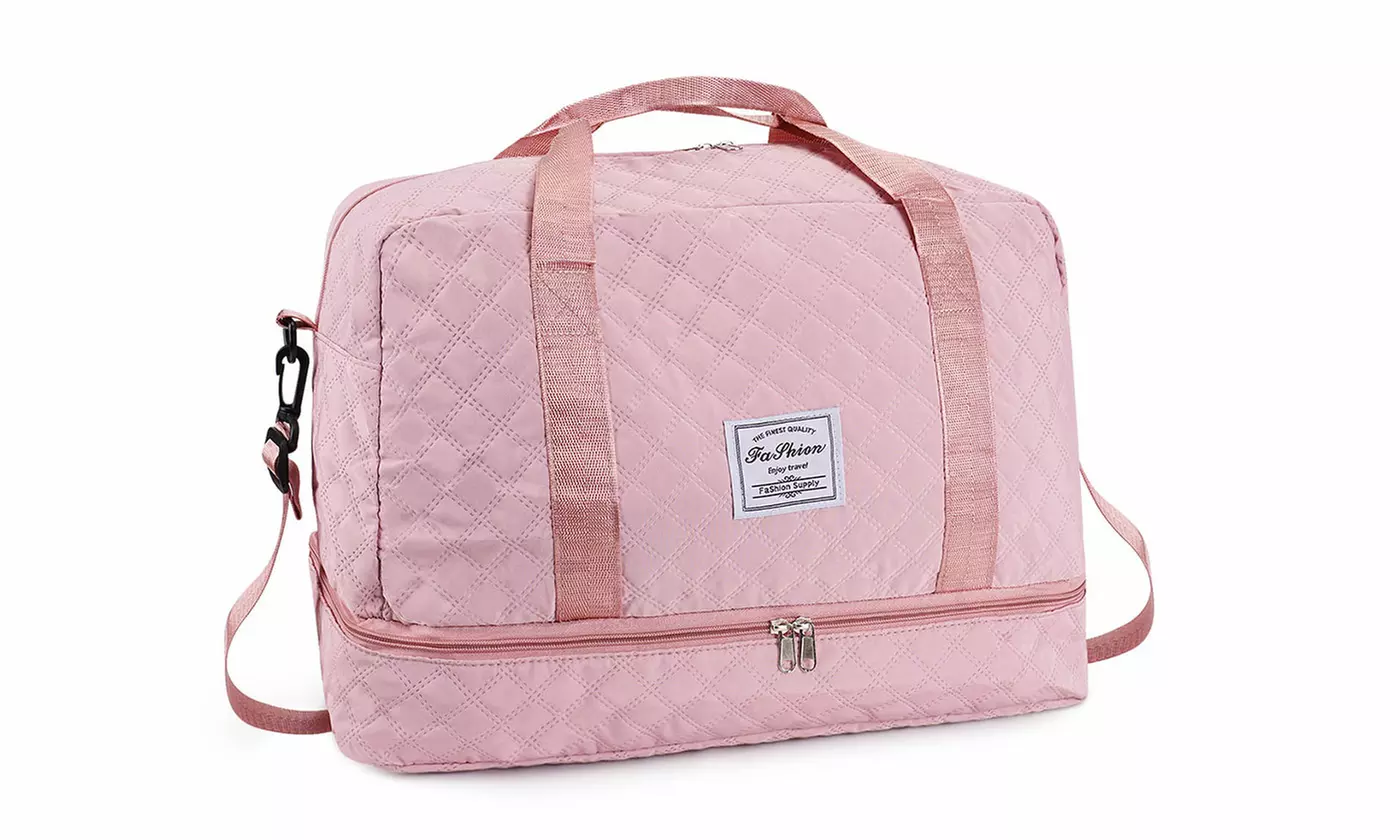 Travel Duffel Bag Weekender Bags Carry On Overnight Bag with Shoe Compartment