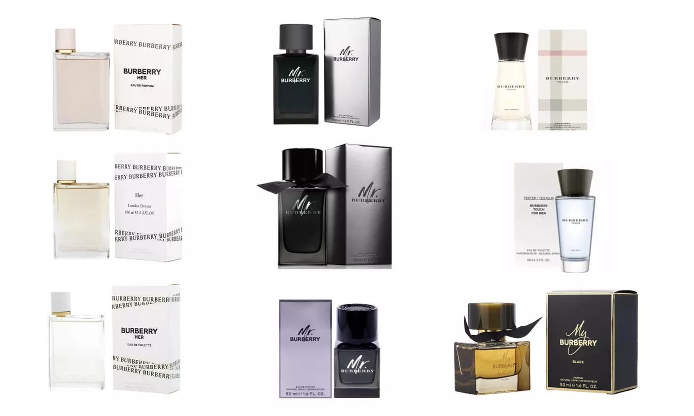 Burberry Touch, Her, Dream, Black, or Mr. EDT or EDP Mens or Womens Fragrance