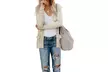 Women's Button Down Lightweight Knit Cardigan Sweater with Pockets - Second Medium