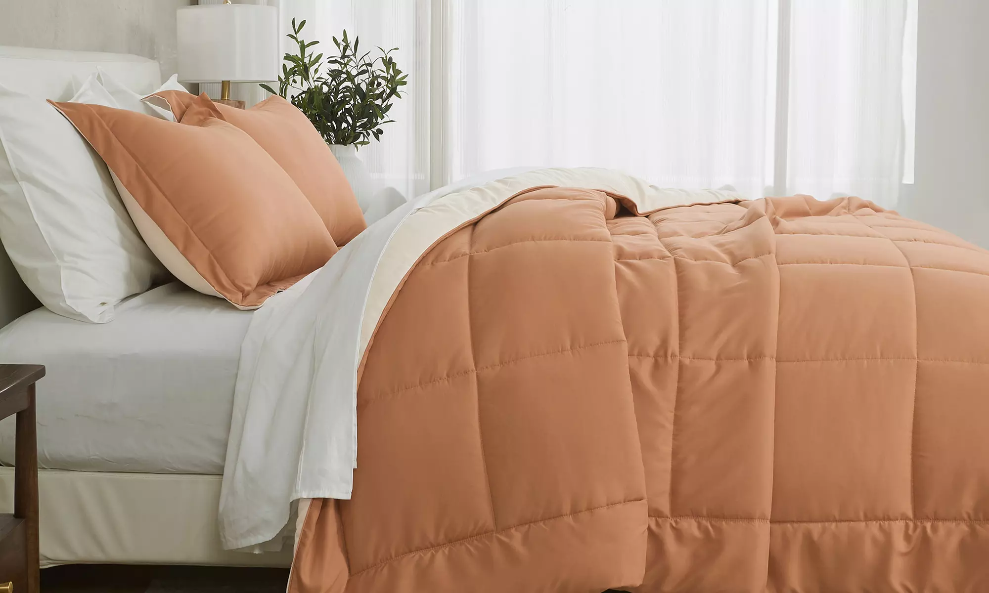 FreshFolds Reversible Down Alternative Comforter Set 
