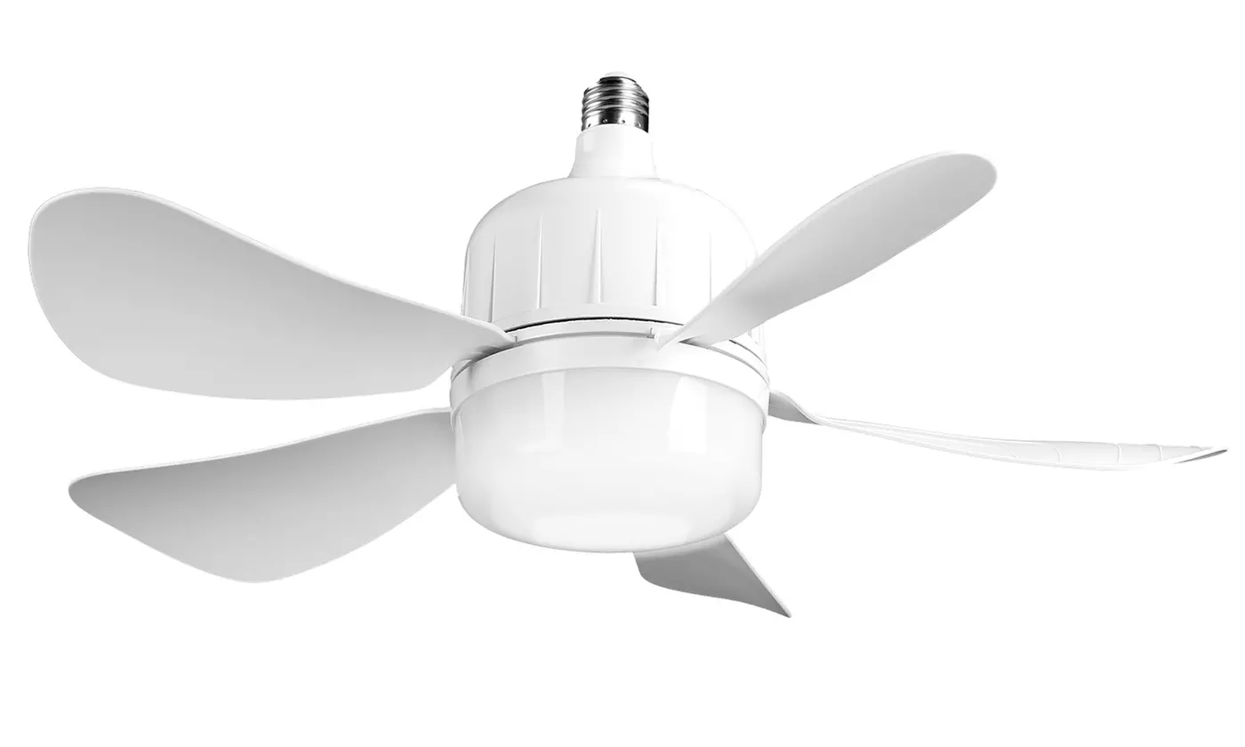 iMounTEK 2-in-1 Socket Ceiling Fan Light with Remote, Dimmable LED & Timer