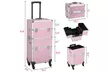 4 360-degreed Wheels 3-in-1 Professional Aluminum Rolling Makeup Train Case - Second Medium