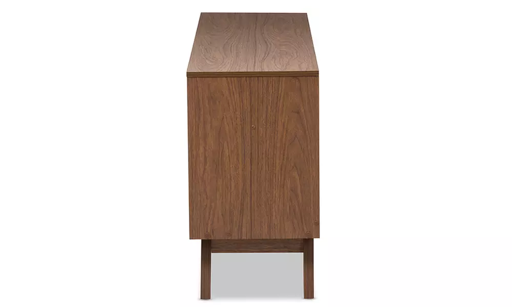 Hildon White and Walnut Wood Storage Chest or Dresser - Second Medium