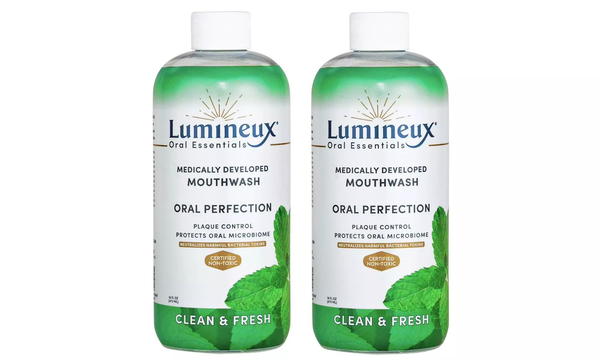 Lumineux Oral Essentials Mouthwash 2pck,Clean & Fresh Breath Certified Non Toxic - Primary Image