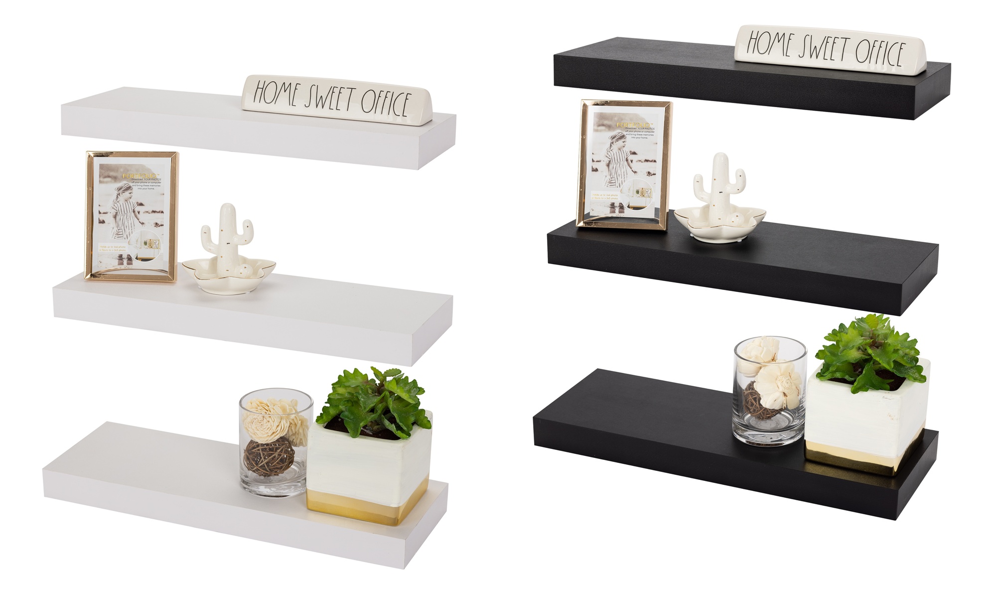 Sorbus Floating Shelves, Modern Hanging Wall Shelf Décor - 16 Inches - 3 Pack