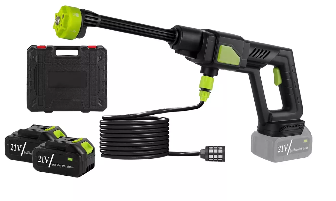 iMounTEK 21V Cordless High-Pressure Power Washer Cleaner with Spray Nozzles