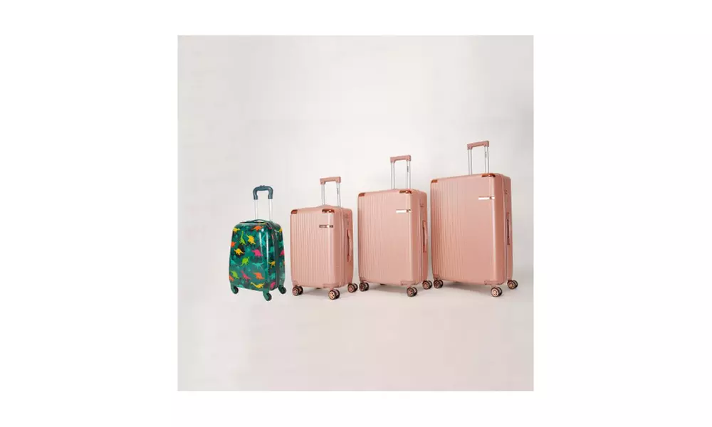 Cosytown Four-Piece Travel Luggage Set with Rotating Wheels